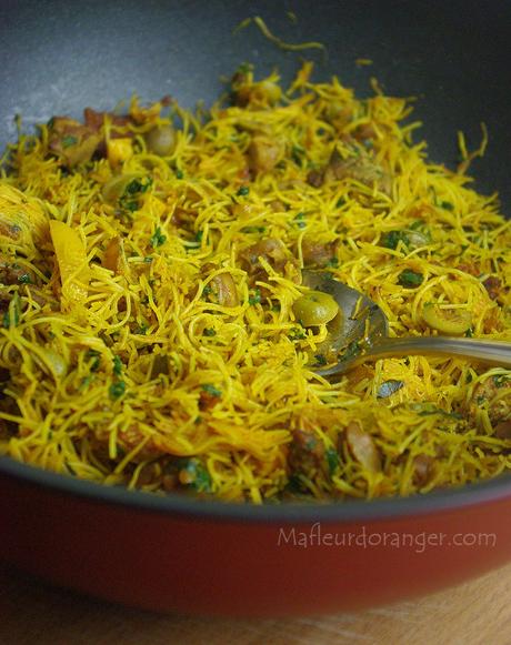 cuisine marocaine vermicelle poulet Poulet à la marocaine farci aux vermicelles chinoises