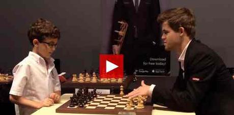 Magnus Carlsen face à Jed Sloan - Photo © site officiel
