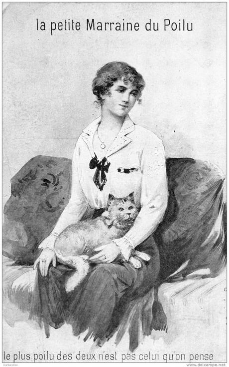 Pauvre minet (XIX et XXème) carte-postale-marraine-poilus