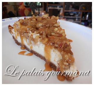 Gâteau fromage pommes-caramel