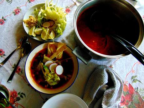Soupe pozole végétale Soupe pozole végétale