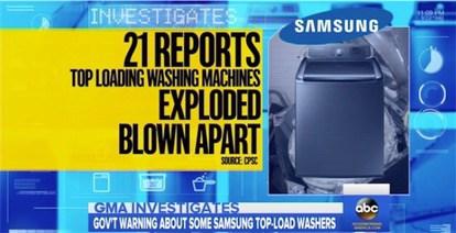 Des lave-linge Samsung explosent alors qu’ils étaient en fonctionnement