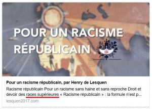 henry de lesquen2017 racisme