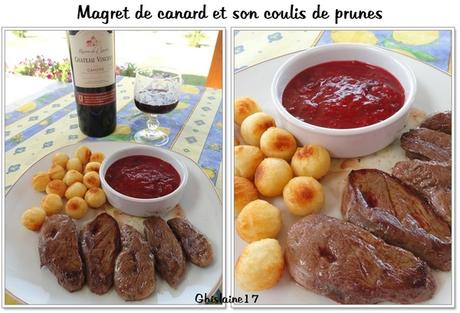 Magret de Canard et son coulis de prunes