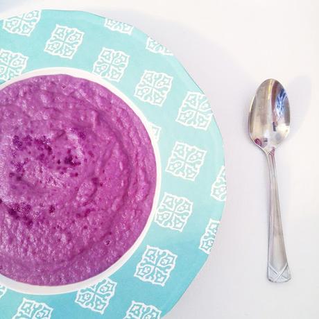 Recette #Paleo: Potage de chou-fleur violet.