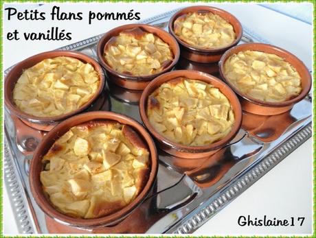 Petits flans pommés et vanillés Petits flans pommés et vanillés