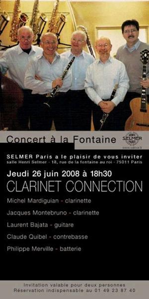Clarinet Connection le 26 juin juin 08 à 18h30 (Selmer)