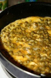 Ommelette aux petits pois