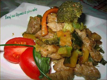 Boeuf au gingebre et légumes au basilic thaï Image Hosted by ImageShack.us