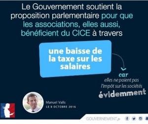 Manuel Valls annonce la création d'un crédit d'impôt pour les associations