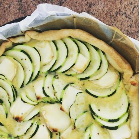 Tarte courgette chèvre miel