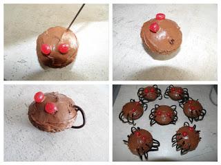 Cupcakes araignée choco/nutella