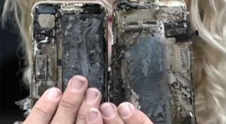 Niveau timing on pouvait pas faire mieux: Il affirme que son iPhone 7 a pris feu dans sa voiture