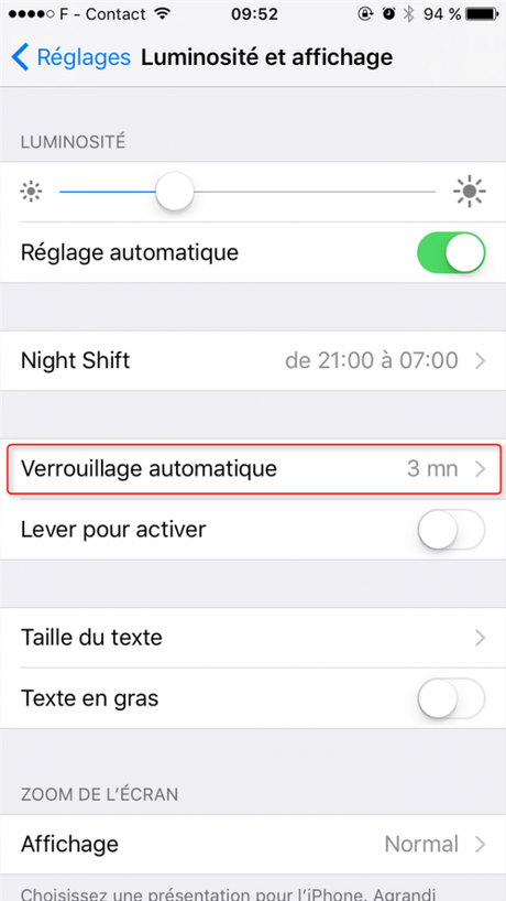 Comment augmenter ou réduire le temps d’inactivité avant que son iPhone s’éteigne? iphone_veille_auto_3