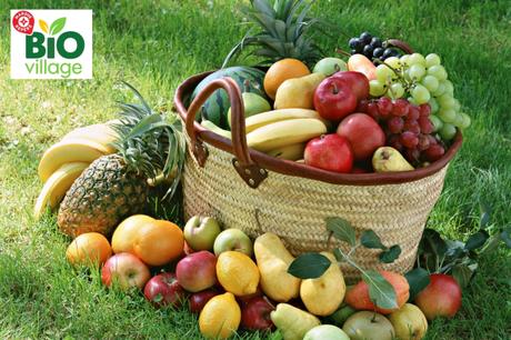 fruit, légume, panier, panier de fruits, panier de légumes, bio, produits bio, aliments bio, nourriture bio, bio village, marque repère, leclerc