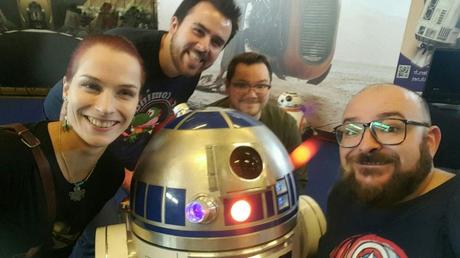 FACTS 2016, de retour à la Comic Con Belge De gauche à droite, Poison Fanny, Spider-Valoche, Quentoche Frost et moi-même (Iron-Dodoche si vous le voulez bien).