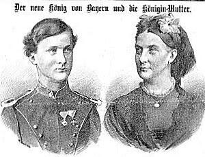 Le nouveau Roi de Bavière et la Reine-Mère dans le Morgen-Post du 17 juin 1886