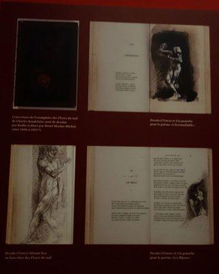 Exemplaire original des Fleurs du Mal illustré par des dessins de Rodin