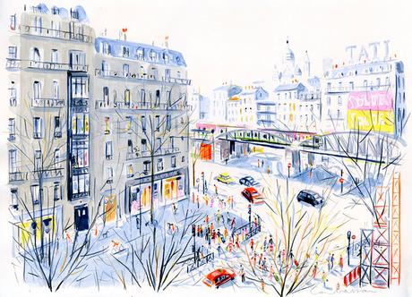 Parisian illustration style by Dominique Corbasson