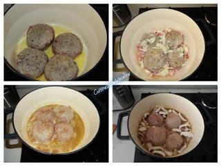 Paupiettes de veau lardons, champignons, crème Paupiettes de veau lardons, champignons, crème