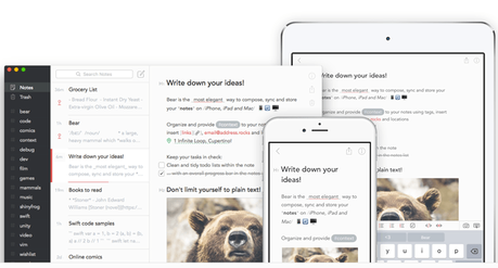 Bear l’éditeur de texte multiplateforme élégant Bear l’éditeur de texte multiplateforme élégant