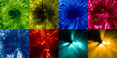 Multiple images of sunspots by NASA's Solar Dynamics Observatory