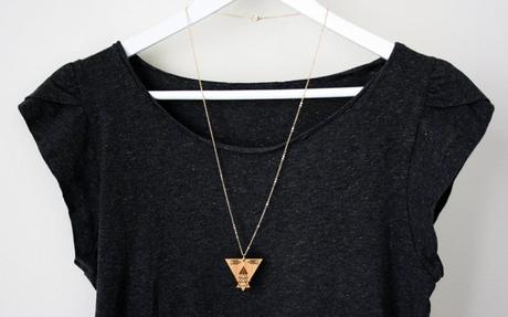Et si on etsy ! Collier triangle en bois l'Atelier Mumu