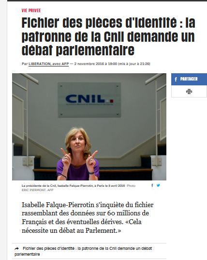 #NONauTES : la présidente de la #Cnil répond au mensonge de #Cazeneuve capture
