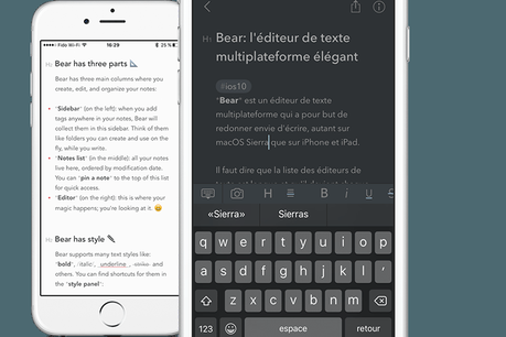 Bear l’éditeur de texte multiplateforme élégant Bear l’éditeur de texte multiplateforme élégant
