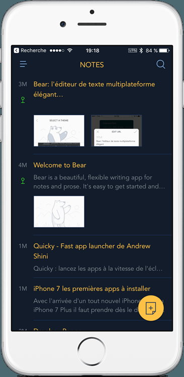 Bear l’éditeur de texte multiplateforme élégant Bear l’éditeur de texte multiplateforme élégant