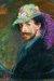 1883-88, James Ensor : Autoportrait au chapeau fleuri