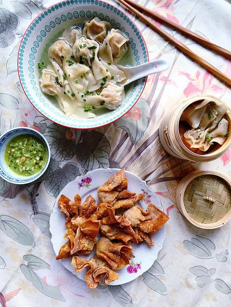 Wan tans au poulet à la mode sino-mauricienne en soupe, à la vapeur ou frits, c’est un régal ! Wan tans
