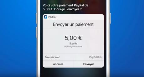 PayPal sur iPhone permet d’envoyer de l’argent via Siri (iOS 10) siri-paypal