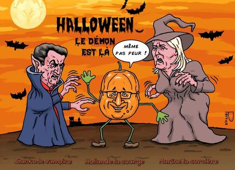 François Hollande affronte Halloween et ses démons