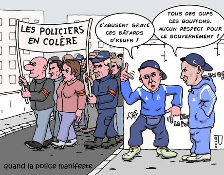 les manifs de policiers