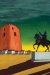 1953_Giorgio de Chirico_Place d'Italie avec tour rouge 1953_Giorgio de Chirico_Place d'Italie avec tour rouge