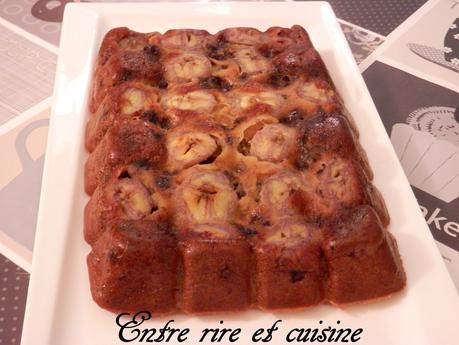 Gâteau fondant bananes / chocolat {sans beurre} Gâteau fondant bananes / chocolat {sans beurre}
