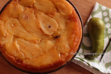 Gâteau aux poires caramélisées