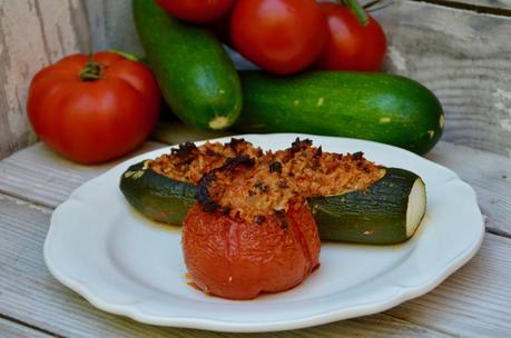 Légumes farcis au tofu et riz Légumes farcis au tofu et riz