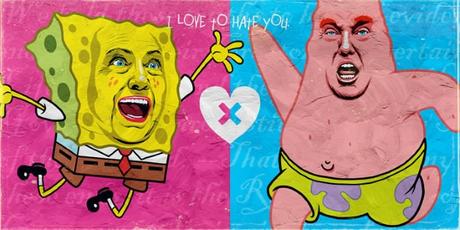 Clinton / Trump, au cœur d’un détournement pop ! clinton-vs-trump-parody-pop-culture-2