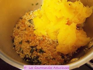 Courges Pomme d'or farcies (quinoa, millet et lentilles corail) (Vegan)