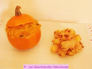Courges Pomme d'or farcies (quinoa, millet et lentilles corail) (Vegan)
