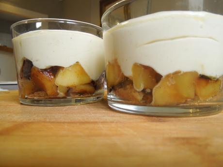 Pommes caramélisées et leur mousse mascarpone Pommes caramélisées et leur mousse mascarpone