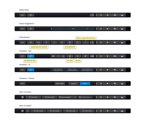 Spark Mac: le client Mail se prépare pour Touch Bar Spark Mac: le client Mail se prépare pour Touch Bar