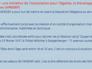 Défendre les droits des femmes à travers le monde - APEDEF - SARLET Charline-Victoria, finaliste 7 - Lien pour voter https://goo.gl/xewmLp SARLET Charline-Victoria finaliste 7 - AFEDP 2017 - Pour voter : https://goo.gl/xewmLp