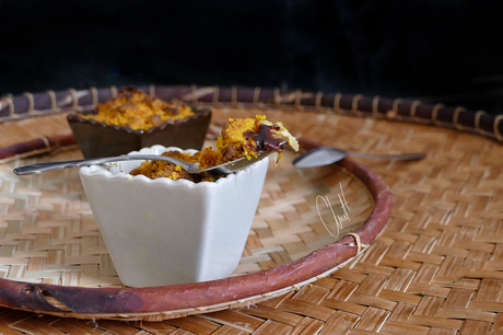 {Recette exclusive LMB #18 : Crumble banane chocolat et curcuma arton547