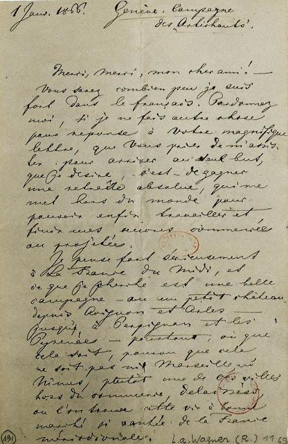 Richard Wagner à la Villa les Artichauts: la lettre du Nouvel An 1866 à un ami Richard Wagner à la Villa les Artichauts: la lettre du Nouvel An 1866 à un ami