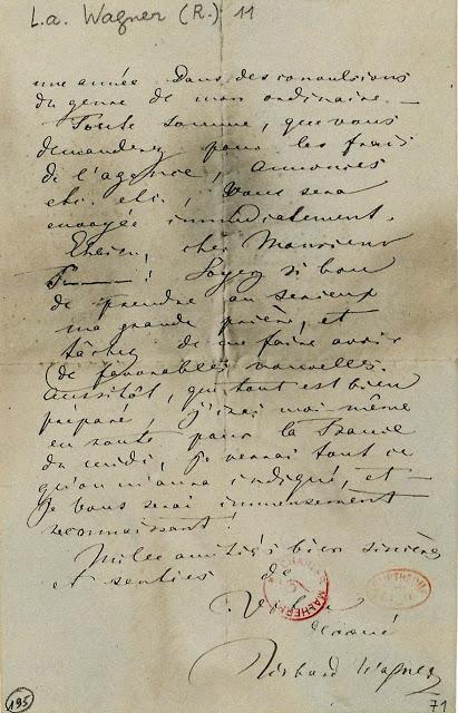 Richard Wagner à la Villa les Artichauts: la lettre du Nouvel An 1866 à un ami Richard Wagner à la Villa les Artichauts: la lettre du Nouvel An 1866 à un ami