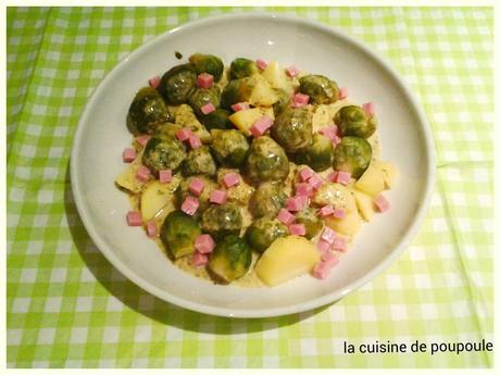 Choux de bruxelle sauce moutarde et jambon au thermomix Choux de bruxelle sauce moutarde et jambon au thermomix