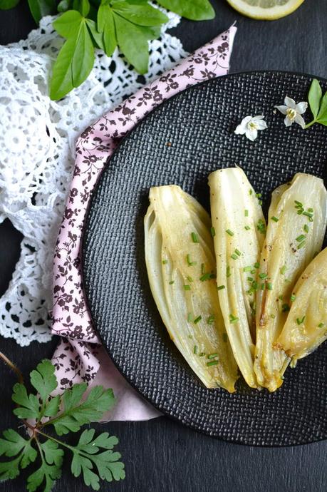 Endives braisées au citron et au sésame Endives braisées au citron et au sésame